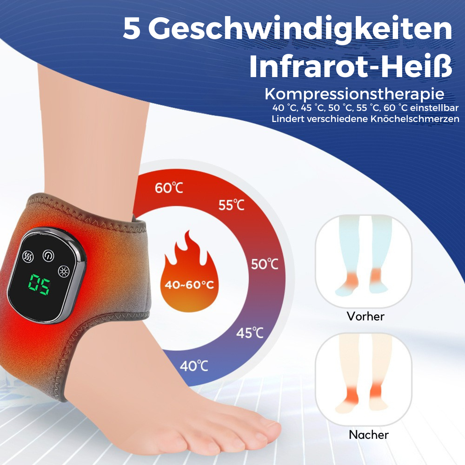 FussHerz™ Thermische Neuro-Therapie Fußmassagegerät